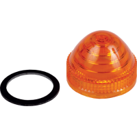 9001A9 - 30MM PLASTIC DOMED LENS CAP AMBER