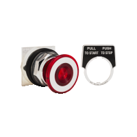 9001KR9R - 30MM PUSH-PULL OPERATOR RED KNOB